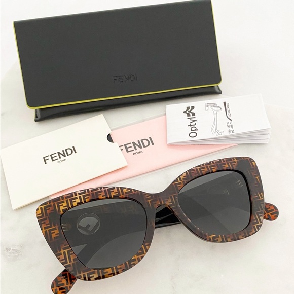 Fendi Accessories - NWT Fendi 52mm Sunglasses, Dark Havana
